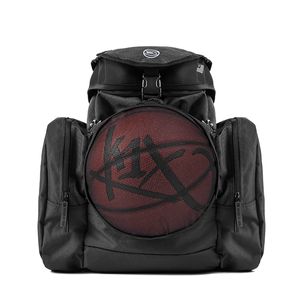 K1X Ball Camp Backpack - Basketball Rucksack Schwarz - Ballnetz Schuhtaschen