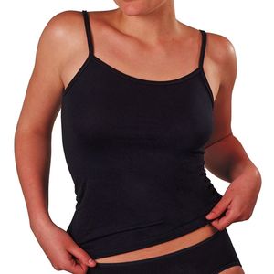 HERMKO 7560 Damen Trägerhemd aus der sehr weichen Buchenholzfaser Modal, Farbe:schwarz, Größe:44/46 (L)