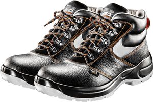 NEO TOOLS Sicherheitsschuhe Leder Sicherheitsschuhe Herren Arbeitstrainer Unzerbrechliche Schuhe | Größe: 44