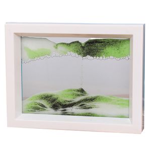 3D fließendes Sandbild weit verbreitete Glas Naturlandschaft dynamisches Sandbild für Hotel-Grün
