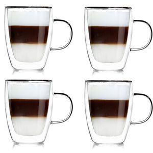 Thermogläser Doppelwandig 4er SET Kaffeegläser Teegläser THERMAL CUP 300 ml