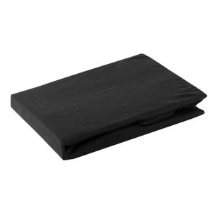 Soannbetttuch JERSEY D91 120X200 CM, WYS.25 CM schwarz