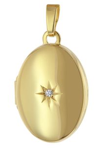 trendor 75778 Medaillon-Anhänger Oval 333 Gold 8 Karat