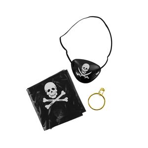 Oblique Unique Pirat Kostüm Accessoire Set für Kinder Jungs Piraten Party - Augenklappe + Kopftuch + Ohrring