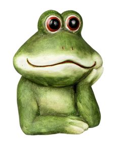 Frosch Büste Kopf Deko Garten Tier Figur Skulptur Gecko Froschkönig Teichfigur