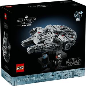 LEGO Star Wars Millennium Falcon, 25. Jahrestag Set für Erwachsene, Sammlerstück aus "Eine neue Hoffnung", Raumschiff Modellbausatz, Haus oder Büro Deko, Geburtstagsgeschenke für Männer, Frauen 75375