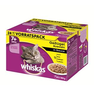 Whiskas mit Geflügelauswahl in Sauce (ab 7 Jahre); 24 x 100g