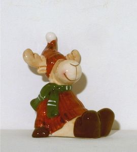 Elch Hirsch Rentier Keramik Deko Artikel Weihnachtdeko Figur Skulptur Reh Tier
