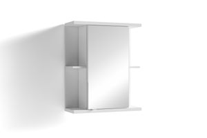 byLIVING Hängeschrank Nebraska, Breite 60 cm, Badezimmerschrank mit Spiegel, Korpus in weiß