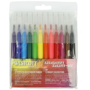 Westcott 12 Filzstifte Farbstifte Malstifte Nachfüllpack Airbrush-Stift Kinder