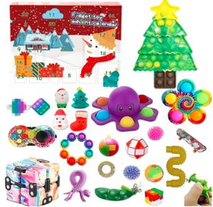 Pop-it Fidget Toy set Adventskalender 24 Tage Spielzeug Countdown bis Weihnachten Weihnachtsgeschenk