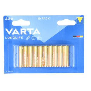 Varta Longlife AAA, Single-use battery, AAA, Alkali, 1,5 V, 10 Stück(e), Mehrfarbig