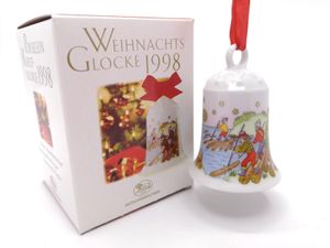 Porzellanglocke Weihnachtsglocke 1998 - Hutschenreuther - in