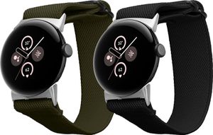 kwmobile 2x Sportarmband kompatibel mit Google Pixel Watch 3 41mm / Pixel Watch 2 / Pixel Watch 1 Armband - Sport Ersatzarmband Set aus Nylon für