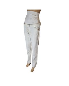 Tehotenské nohavice 22434-I mamalicious jeans white - veľkosť W33/L32