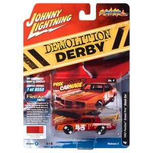 Johnny Lightning JLSF024B-4 Pontiac Grand Prix Stock Car rot 1982 - Demolition Derby Maßstab 1:64 Modellauto