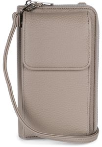 styleBREAKER Damen Mini Bag Geldbörse mit Handy Fach und RFID Schutz, Umhängetasche, Handytasche, Crossbag 02012362, Farbe:Grau
