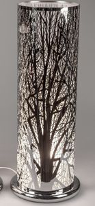 Formano Lampe Touch Motiv Baum Touchlampe 64 cm Leuchte silberfarben