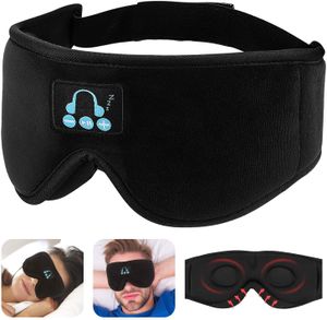 Schlafmaske Bluetooth Schlafkopfhörer, 3D Augenmaske Musik Kabellose Schlaf Headset Lichtblockierende Schlafbrille mit Eingebautem HD-Lautsprecher