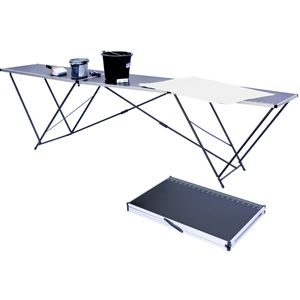 3m Tapeziertisch faltbarer Tisch zum Tapezieren klappbar 3 Meter mit Mess-Skala und Tragegriff