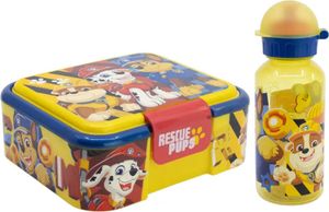Paw Patrol Chase Rubble 2 tlg Kinder Set XL Brotdose Trinkflasche 370 ml