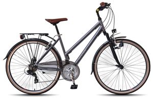 WYNN Trekkingrad 28 Zoll TRK1.0 grau Rahmenhöhe 53 cm Damen 21 Gänge V-Brake