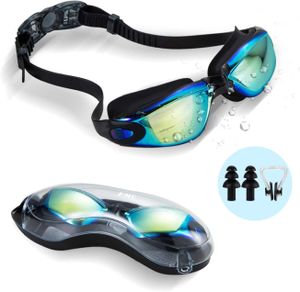 Schwimmbrille, kein Auslaufen Anti-Beschlag UV-Schutz Triathlon-Schwimmbrille mit Nasenclips