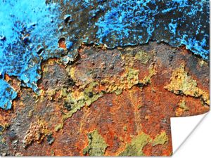MuchoWow® Poster Rost - Metall - Eisen - Industrie 80x60 cm - Kunst für zu Hause