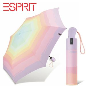 Esprit Regenschirm Taschenschirm Easymatic Auf-Zu Automatik Rainbow Dawn