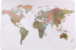 Schreibtischunterlage Kontinente auf weißem Grund / Welt / Weltkarte / Erde  40 x 60 cm abwischbar