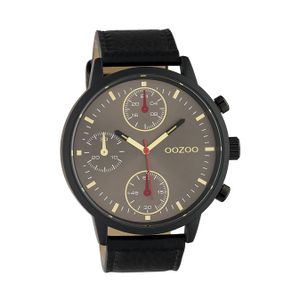 Oozoo Uni Armbanduhr Timepieces Analog Leder schwarz D2UOC10532