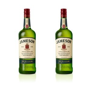 Jameson Irish Whiskey 2er Set, Blended Irish Whisky, Schnaps, Spirituose, Alkohol, Flasche, 40 %, 2 x 1 L
