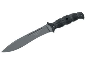BlackFox Outdoormesser Panthera, Stahl 440, titan-nitiriert,, Full-Tang, G10-Griffschalen, Feuerstarter, Kydexscheide
