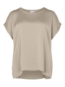 Satin Blusen T-Shirt Plus Size Übergrößen Basic Glänzend VIELLETTE | 54