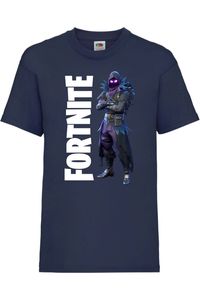 Nevermore Kinder T-shirt Fortnite Battle Royal Epic Gamer Gift, 7-8 Jahr - 128 / Dunkelblau