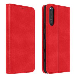 Flip Stand Case Brieftasche & Standfunktion für Sony Xperia 5 II – Rot