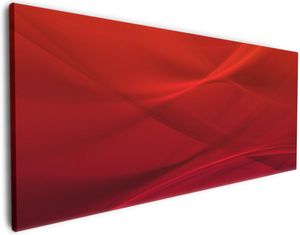 Wallario Premium Leinwandbild Abstrakte rotes Muster - roter Stoff in Größe 50 x 125 cm