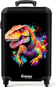 NoBoringSuitcases.com® Kufr Příruční zavazadlo Kufr na kolečkách Malý cestovní kufr na 4 kolečkách - Dinosaurus s barevnými graffiti - Kabina Velikost < 55x40x23 cm a 55x40x20 cm - Foto kufr - Kabinový kufr - Palubní zavazadloPříruční zavazadlo Kufr 55x35x20 cm, 36L, NoBoringSuitcases.com® Kufr Příruční zavazadlo Kufr na kolečkách Malý cestovní kufr na 4 kolečkách - Dinosaurus s barevnými graffiti - Kabina Velikost < 55x40x23 cm a 55x40x20 cm - Foto kufr - Kabinový kufr - Palubní zavazadloPříruční zavazadlo Kufr 55x35x20 cm, 36L,