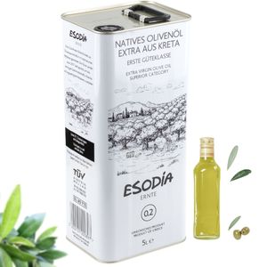 Olivenöl 5 L mit 0,2% Säuregehalt aus Kreta, Esodia Extra Natives Olivenöl Neue Ernte 22/23, 5 Liter Kanister Olivenöl Extra Vergine