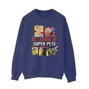 DC Comics - "DC League Of Super-Pets Profile" Sweatshirt für Damen BI16517 (S) (Marineblau)