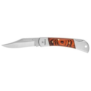 TOPEX Mehrzweckmesser, Klinge 75 mm, klappbar, Holzschalen, Messer, Knife