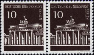 Briefmarken Berlin (West) 1966 Mi 286wP waagerechtes Paar postfrisch Brandenburger Tor