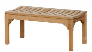 120 x 40 cm Odpočívadlo pre záhradnú lavicu z teakového dreva Ferrara TB-1063