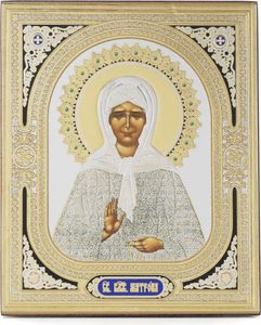 Heilige Matrona Holz Ikone 10x12cm christlich orthodox 11370