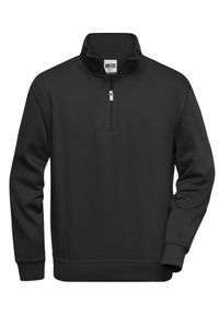 Sweatshirt mit Stehkragen und Reißverschluss black, Gr. 6XL