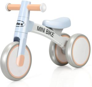 COSTWAY Detský bežecký bicykel, balančný bicykel, balančný bicykel, detský bežecký bicykel, bežecký bicykel, trojkolka bez pedálov pre deti od 1 do 3 rokov