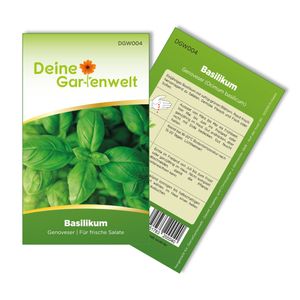 Basilikum Genoveser Samen - Ocimum basilicum - Basilikumsamen - Kräutersamen - Saatgut für 150 Pflanzen