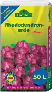 Bioflor Rhododendronerde Premium 50 L, Premiumerde für optimales Wachstum, Rhododendron- und Azaleenerde
