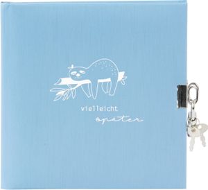 Goldbuch Tagebuch frech & frei hellblau mit Schloss 16,5x16,5 cm 96 weiße Seiten