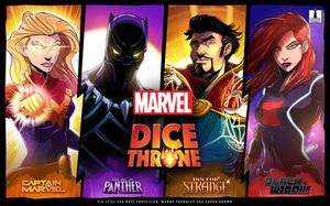 Marvel Dice Throne - Box 2 (Cpt. Marvel, Bl. Widow, Bl. Panther, Dr. Strange) - DE